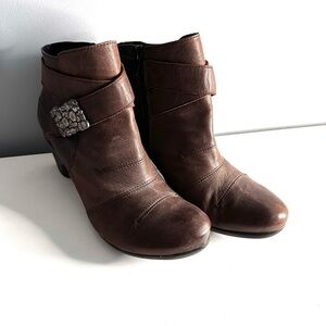 Geo Reino Leather Ankle Boots Brown Size 38 (7)